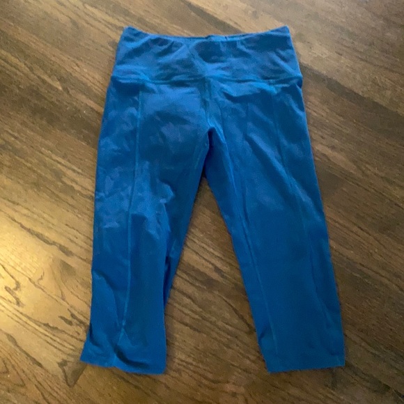 oiselle Pants - Oiselle Crop Blue Leggings Small S EUC